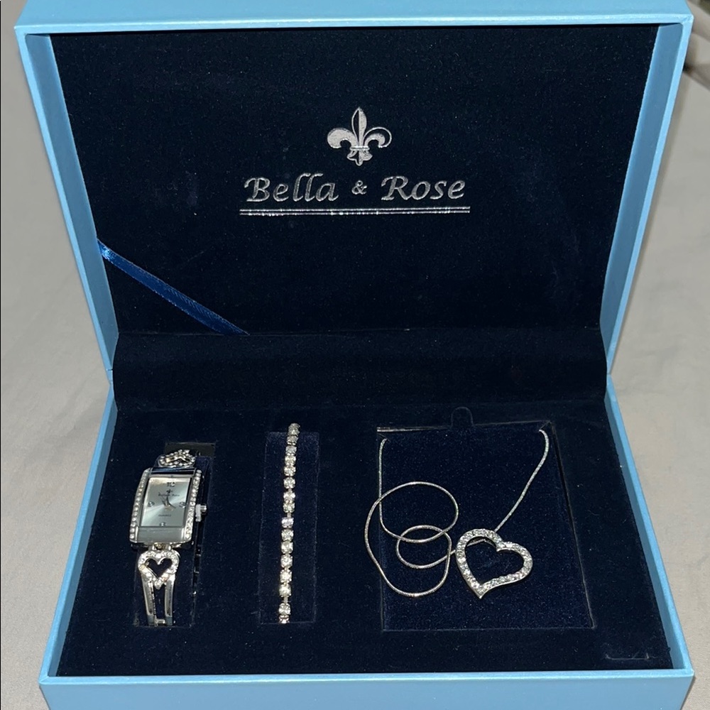 Bella & Rose Jewelry Set - Silver